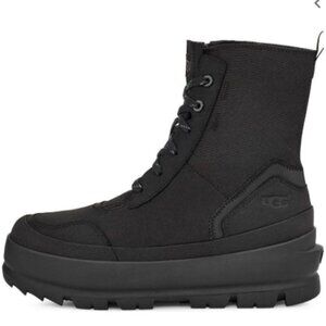 UGG The Ugg Lug Sneaker Boots Weatherproof Tactical Black Canvas size 8.5 Women